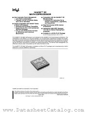 INTEL387 SX datasheet pdf Intel