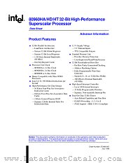 80960HT datasheet pdf Intel