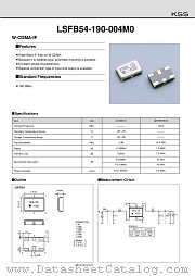 LSFB54-190-004M0 datasheet pdf American KSS