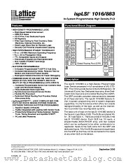 ISPLSI1016/883 datasheet pdf Lattice Semiconductor