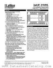 ISPLSI2192VL datasheet pdf Lattice Semiconductor