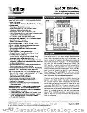 ISPLSI2064VL datasheet pdf Lattice Semiconductor