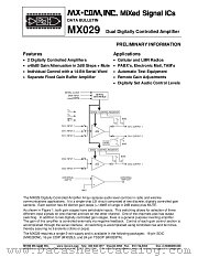 MX029 datasheet pdf MXCOM