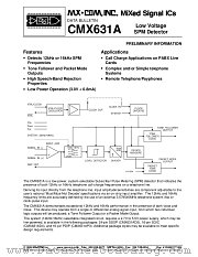 CMX631A datasheet pdf MXCOM