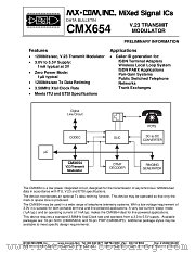 CMX654 datasheet pdf MXCOM