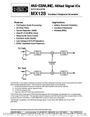 MX128 datasheet pdf MXCOM