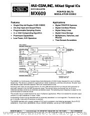 MX609 datasheet pdf MXCOM