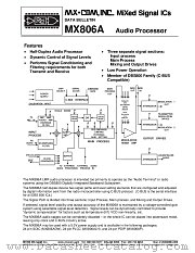 MX806A datasheet pdf MXCOM