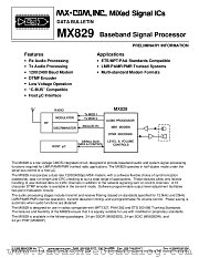 MX829 datasheet pdf MXCOM