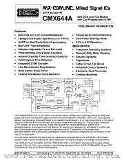 CMX644A datasheet pdf MXCOM