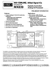 MX839 datasheet pdf MXCOM