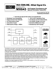 MX643 datasheet pdf MXCOM