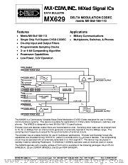 MX629 datasheet pdf MXCOM