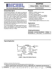 MICRF005 datasheet pdf Micrel Semiconductor