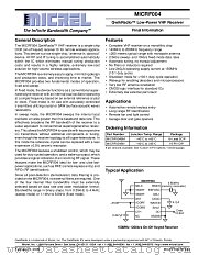 MICRF004/RF044 datasheet pdf Micrel Semiconductor