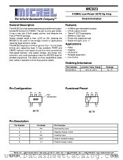 MIC923 datasheet pdf Micrel Semiconductor