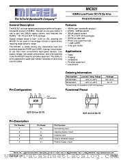 MIC921 datasheet pdf Micrel Semiconductor