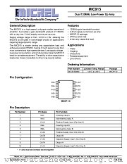MIC915 datasheet pdf Micrel Semiconductor