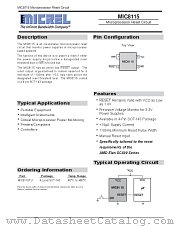 MIC8115 datasheet pdf Micrel Semiconductor