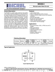 MIC809-5 datasheet pdf Micrel Semiconductor