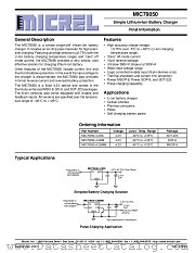 MIC79050 datasheet pdf Micrel Semiconductor