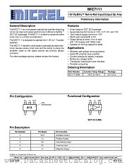 MIC7111 datasheet pdf Micrel Semiconductor