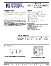 MIC5233 datasheet pdf Micrel Semiconductor