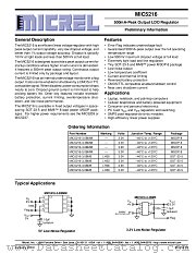 MIC5216 datasheet pdf Micrel Semiconductor