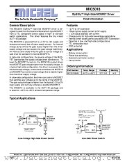 MIC5018 datasheet pdf Micrel Semiconductor