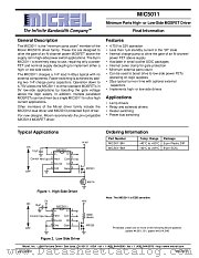 MIC5011 datasheet pdf Micrel Semiconductor