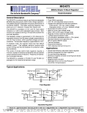 MIC4575 datasheet pdf Micrel Semiconductor
