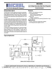 MIC4043 datasheet pdf Micrel Semiconductor