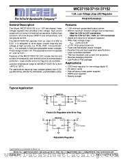 MIC37150/37151/37152 datasheet pdf Micrel Semiconductor