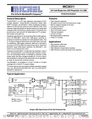MIC29311 datasheet pdf Micrel Semiconductor