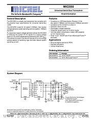 MIC2550 datasheet pdf Micrel Semiconductor