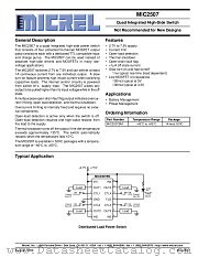 MIC2507 datasheet pdf Micrel Semiconductor