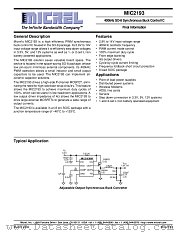 MIC2193 datasheet pdf Micrel Semiconductor