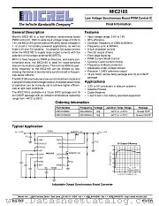 MIC2185 datasheet pdf Micrel Semiconductor