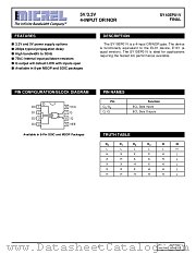 SY10EP01V datasheet pdf Micrel Semiconductor