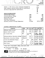 2SA1015 datasheet pdf Micro Electronics