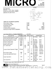 MPS8599 datasheet pdf Micro Electronics