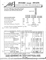 2N5371 datasheet pdf Micro Electronics