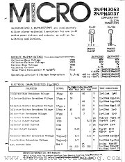 PN3053 datasheet pdf Micro Electronics