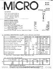 BC445 datasheet pdf Micro Electronics