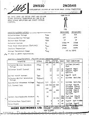 2N3548 datasheet pdf Micro Electronics