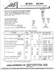 BC304 datasheet pdf Micro Electronics
