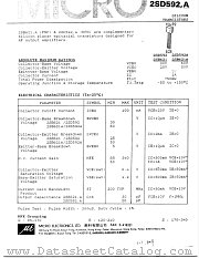 2SD592A datasheet pdf Micro Electronics