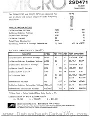 2SD471 datasheet pdf Micro Electronics