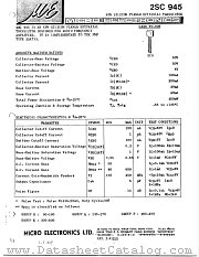 2SC945 datasheet pdf Micro Electronics