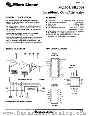 ML2004 datasheet pdf Micro Linear